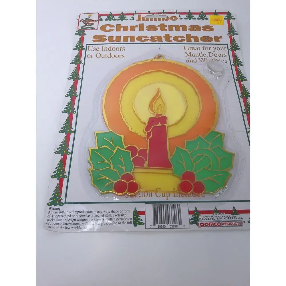 Vintage Loomco Jumbo Christmas Suncatcher